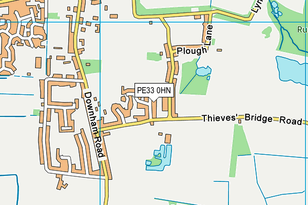 PE33 0HN map - OS VectorMap District (Ordnance Survey)