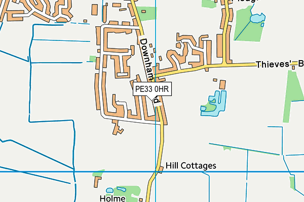 PE33 0HR map - OS VectorMap District (Ordnance Survey)