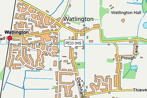 PE33 0HS map - OS VectorMap District (Ordnance Survey)