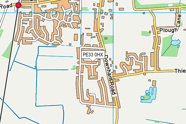 PE33 0HX map - OS VectorMap District (Ordnance Survey)