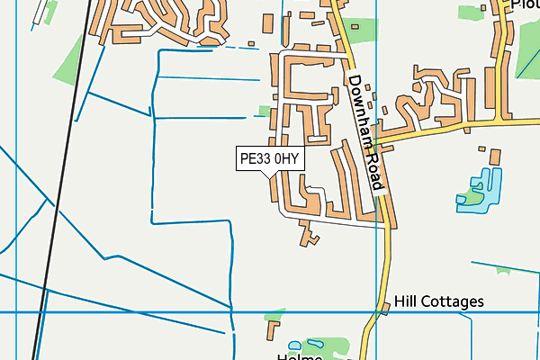 PE33 0HY map - OS VectorMap District (Ordnance Survey)