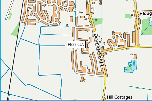 PE33 0JA map - OS VectorMap District (Ordnance Survey)