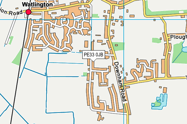 PE33 0JB map - OS VectorMap District (Ordnance Survey)