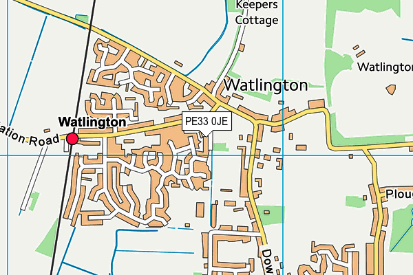 PE33 0JE map - OS VectorMap District (Ordnance Survey)