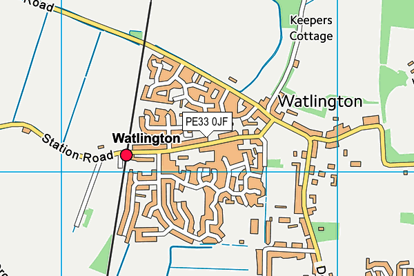 PE33 0JF map - OS VectorMap District (Ordnance Survey)