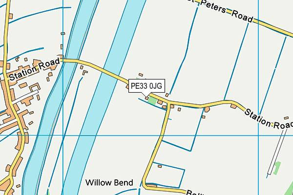 PE33 0JG map - OS VectorMap District (Ordnance Survey)