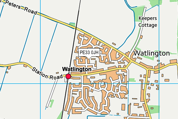 PE33 0JH map - OS VectorMap District (Ordnance Survey)