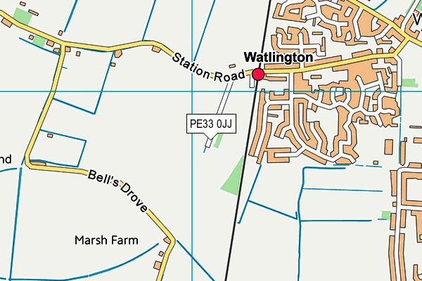 PE33 0JJ map - OS VectorMap District (Ordnance Survey)