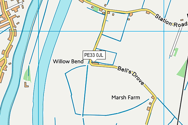 PE33 0JL map - OS VectorMap District (Ordnance Survey)