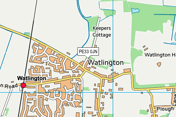 PE33 0JN map - OS VectorMap District (Ordnance Survey)
