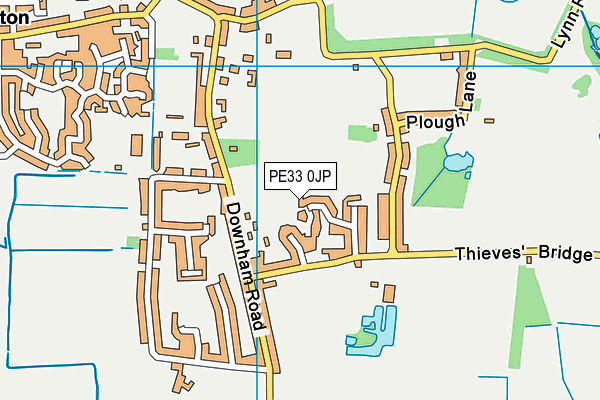 PE33 0JP map - OS VectorMap District (Ordnance Survey)