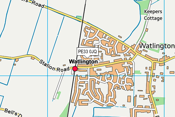 PE33 0JQ map - OS VectorMap District (Ordnance Survey)