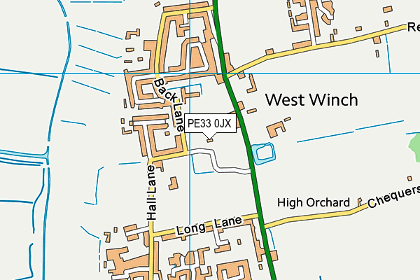 PE33 0JX map - OS VectorMap District (Ordnance Survey)