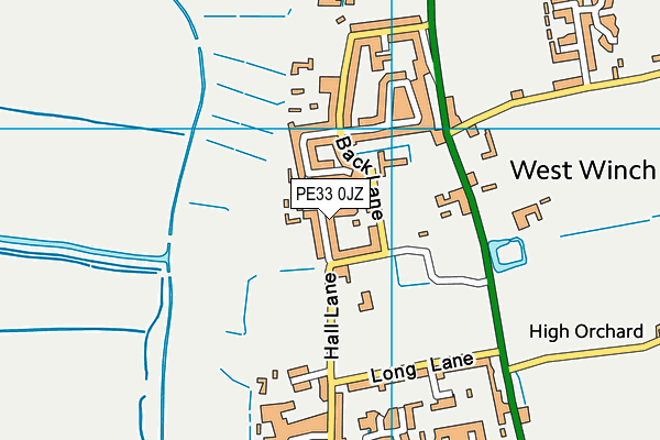 PE33 0JZ map - OS VectorMap District (Ordnance Survey)
