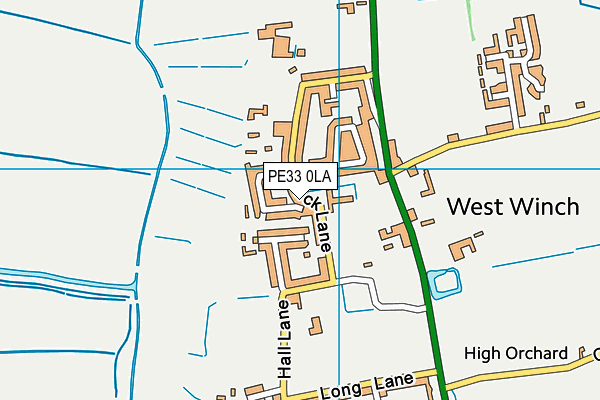 West Winch Primary School map (PE33 0LA) - OS VectorMap District (Ordnance Survey)