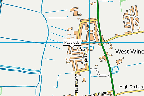 PE33 0LB map - OS VectorMap District (Ordnance Survey)