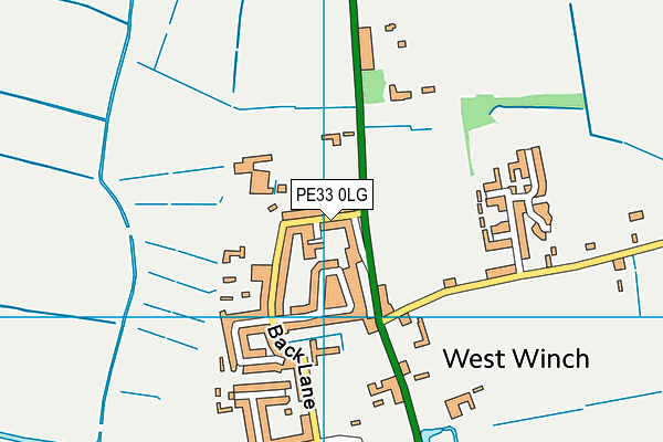 PE33 0LG map - OS VectorMap District (Ordnance Survey)