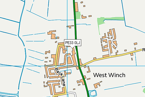 PE33 0LJ map - OS VectorMap District (Ordnance Survey)