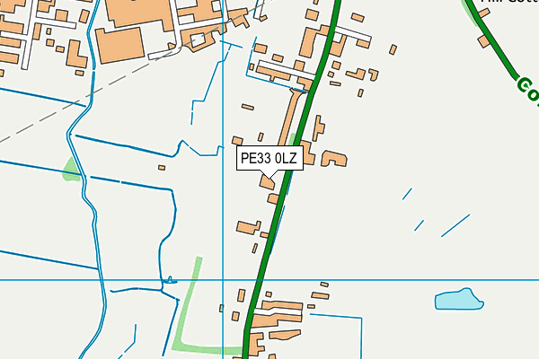 PE33 0LZ map - OS VectorMap District (Ordnance Survey)