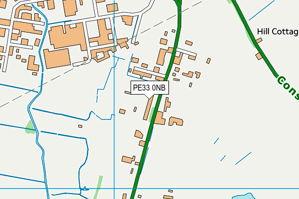 PE33 0NB map - OS VectorMap District (Ordnance Survey)
