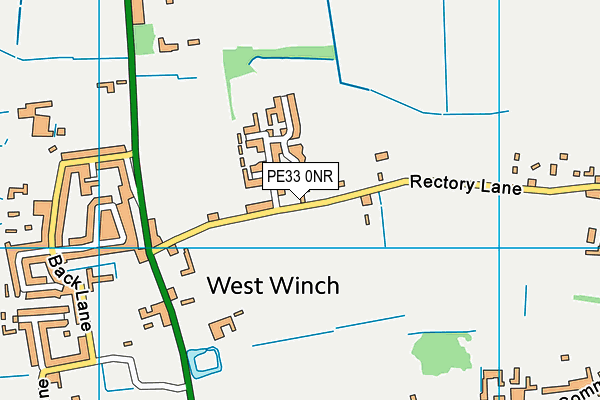 Rectory Lane Field (Closed) map (PE33 0NR) - OS VectorMap District (Ordnance Survey)