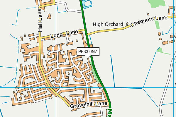 PE33 0NZ map - OS VectorMap District (Ordnance Survey)