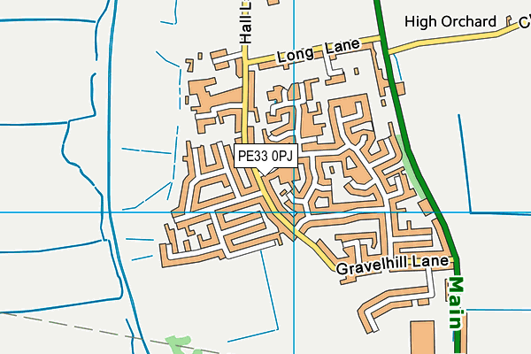 PE33 0PJ map - OS VectorMap District (Ordnance Survey)