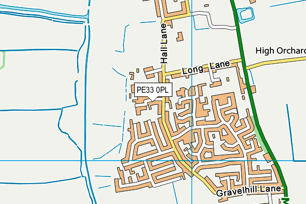 PE33 0PL map - OS VectorMap District (Ordnance Survey)