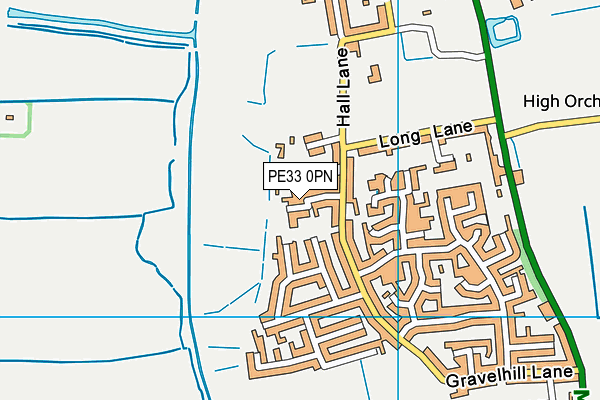 PE33 0PN map - OS VectorMap District (Ordnance Survey)