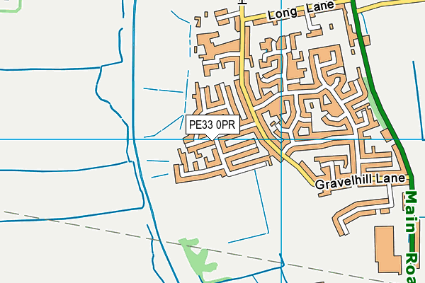 PE33 0PR map - OS VectorMap District (Ordnance Survey)