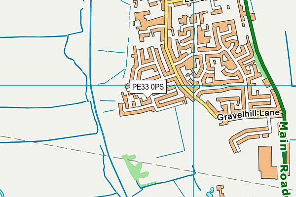 PE33 0PS map - OS VectorMap District (Ordnance Survey)