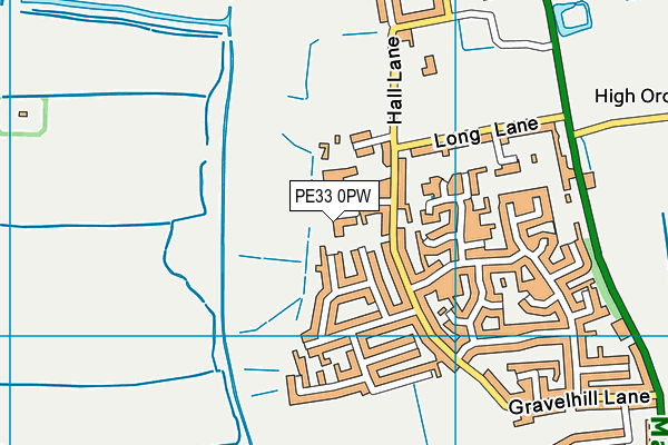 PE33 0PW map - OS VectorMap District (Ordnance Survey)