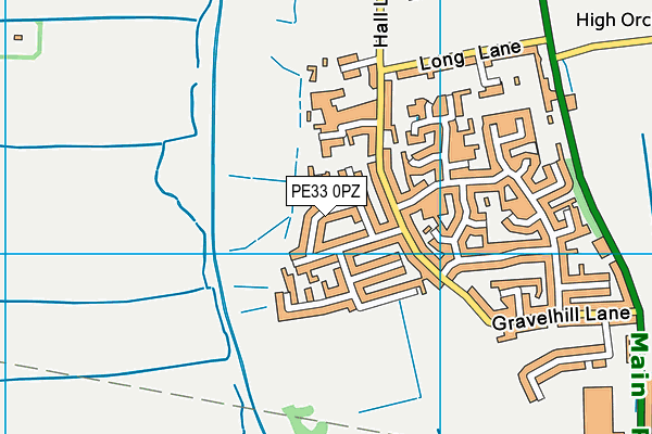 PE33 0PZ map - OS VectorMap District (Ordnance Survey)