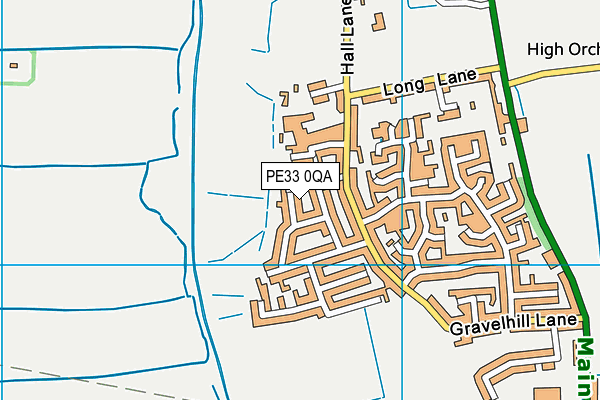 PE33 0QA map - OS VectorMap District (Ordnance Survey)