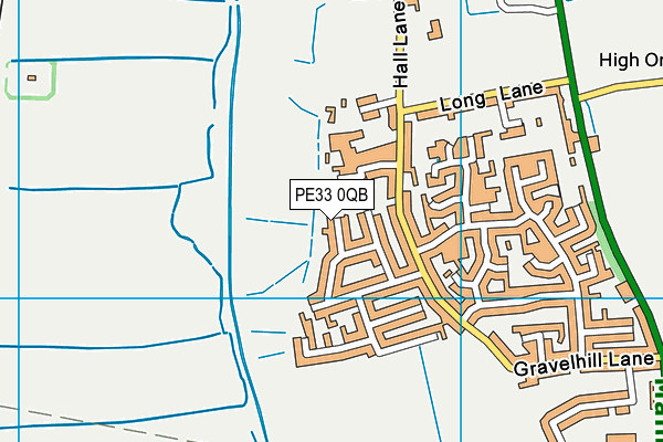 PE33 0QB map - OS VectorMap District (Ordnance Survey)