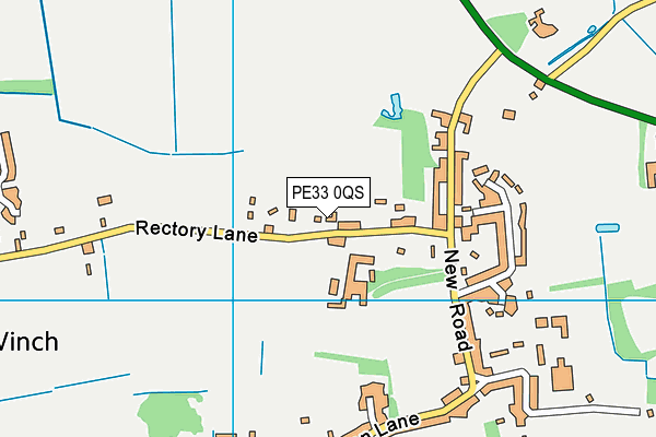 PE33 0QS map - OS VectorMap District (Ordnance Survey)