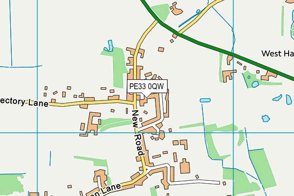 PE33 0QW map - OS VectorMap District (Ordnance Survey)