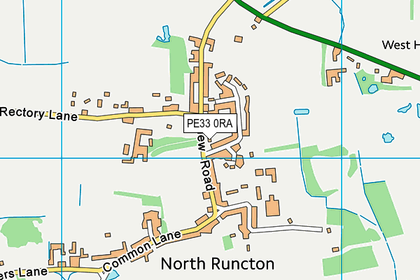 North Runcton Cricket Club map (PE33 0RA) - OS VectorMap District (Ordnance Survey)