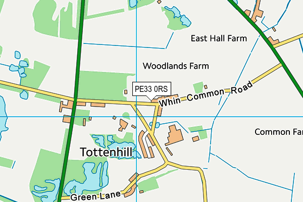Tottenhill Playing Field map (PE33 0RS) - OS VectorMap District (Ordnance Survey)