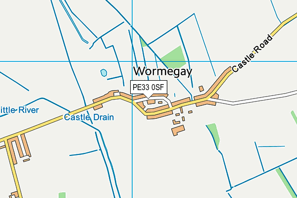 PE33 0SF map - OS VectorMap District (Ordnance Survey)