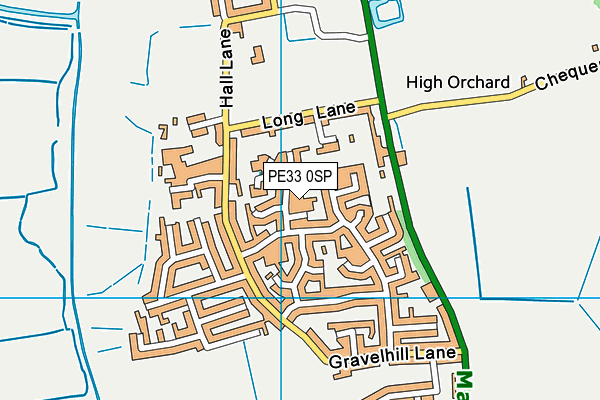 PE33 0SP map - OS VectorMap District (Ordnance Survey)