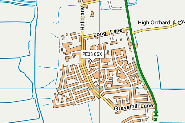 PE33 0SX map - OS VectorMap District (Ordnance Survey)