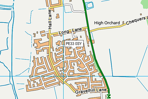 PE33 0SY map - OS VectorMap District (Ordnance Survey)