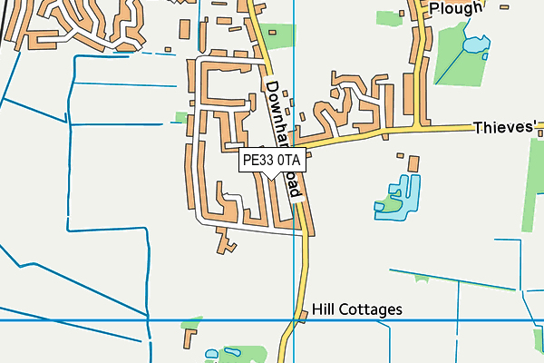 PE33 0TA map - OS VectorMap District (Ordnance Survey)