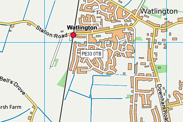 PE33 0TB map - OS VectorMap District (Ordnance Survey)
