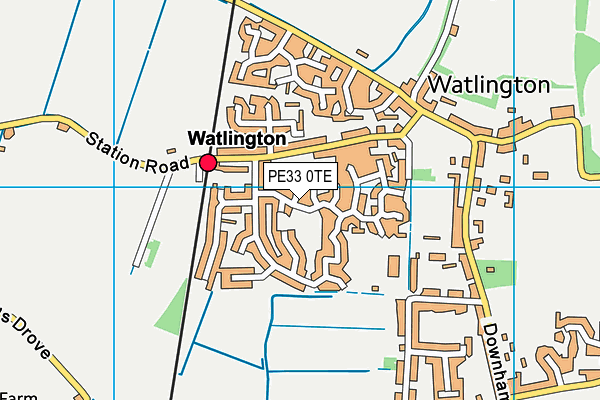 PE33 0TE map - OS VectorMap District (Ordnance Survey)