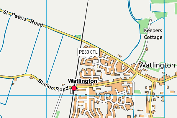 PE33 0TL map - OS VectorMap District (Ordnance Survey)