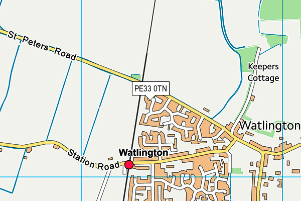 PE33 0TN map - OS VectorMap District (Ordnance Survey)