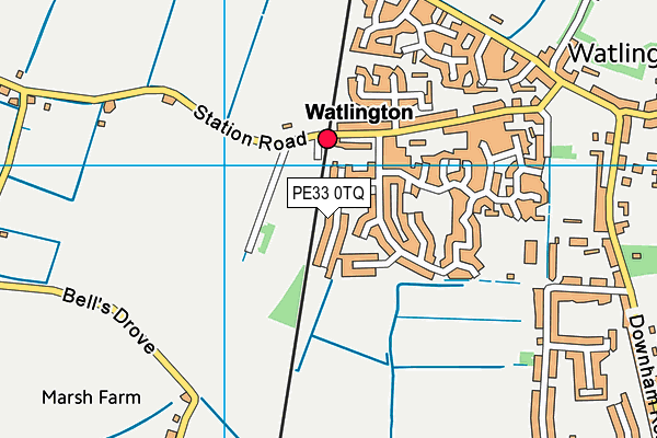 PE33 0TQ map - OS VectorMap District (Ordnance Survey)