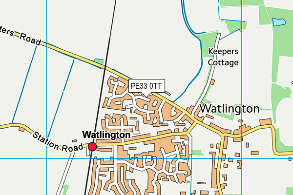 PE33 0TT map - OS VectorMap District (Ordnance Survey)